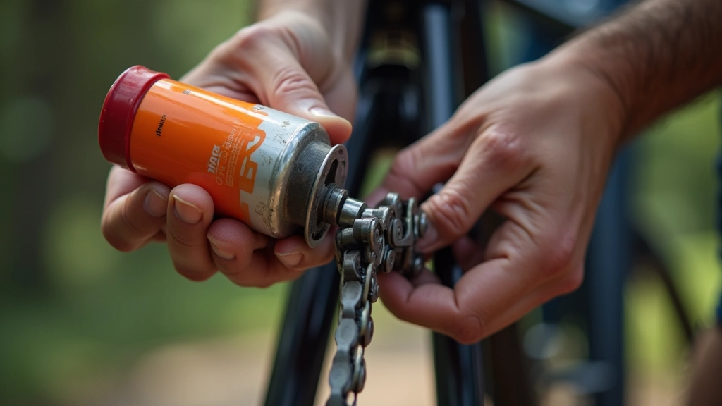 Lubricación de cadena de bicicleta con aceite especializado